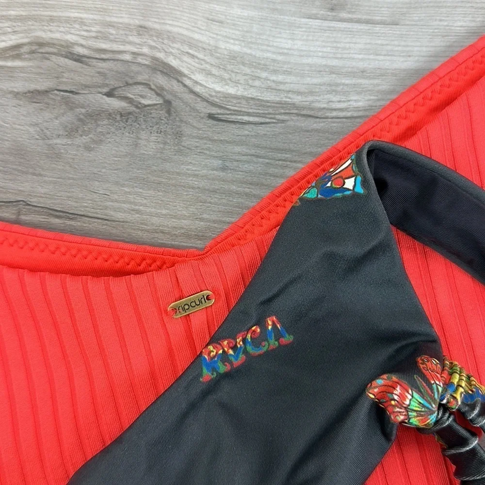 ☀️RVCA☀️RIP CIRL☀️ FLUTTER BRALETTE PREMIUM SKOMPY HIPSTER BIKINI SET - Picture 12 of 12
